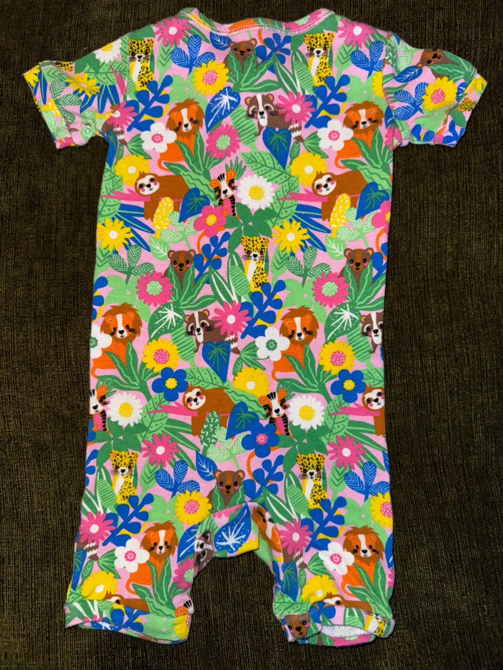 PJ Childrens Place Pink Tropical Short Sleeve Outfit - Picture 2 of 3